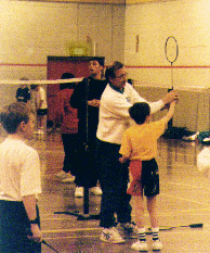 Photo: John Smith, U14 Manager coaching
juniors and teachers